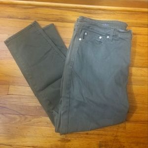 JCP Olive Green Skinny Ankle High Stretch Denim Jeans Size 18W